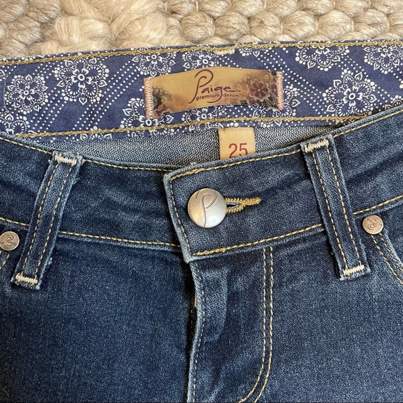 PAIGE Premium Denim Low Rise Skinny Blue Jeans - Women’s Size 25 - Picture 3 of 12